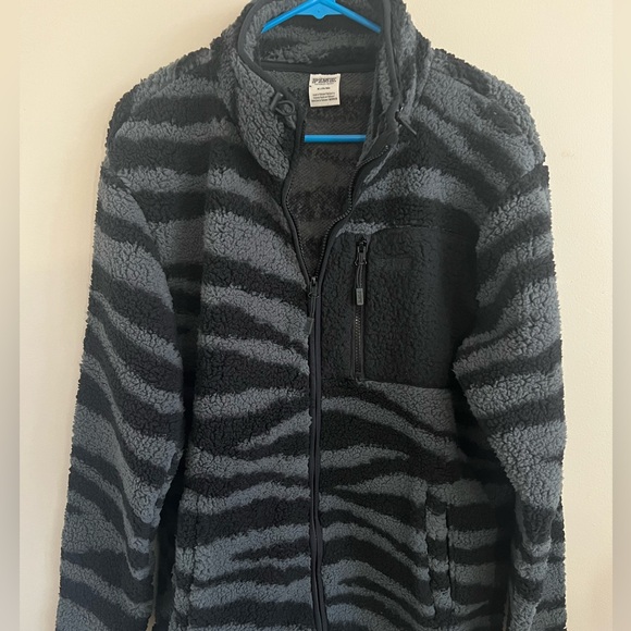 Victoria’s Secret PINKk Sherpa Teddy Zebra Jacket New - Picture 2 of 5